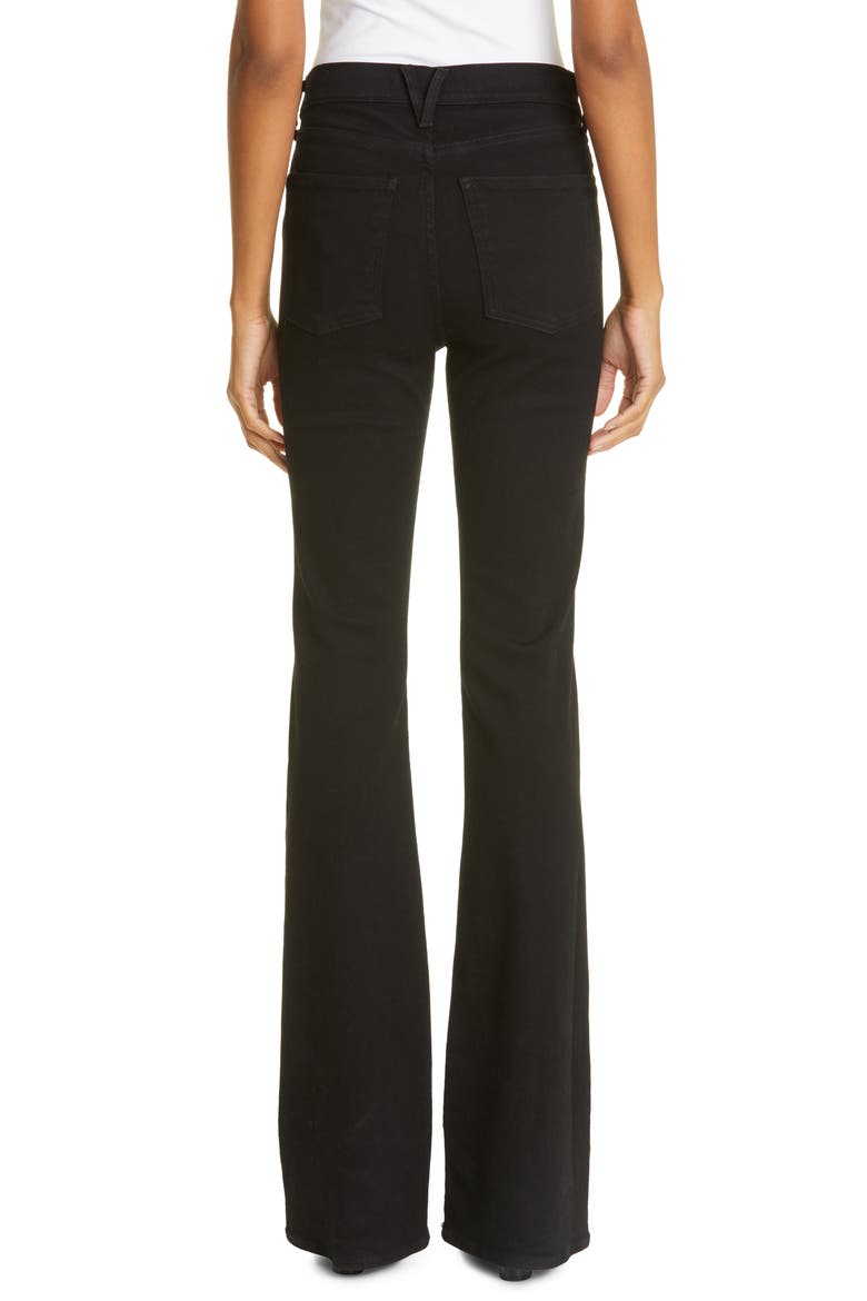Beverly High Waist Skinny Flare Leg Jeans, Alternate, color, ONYX