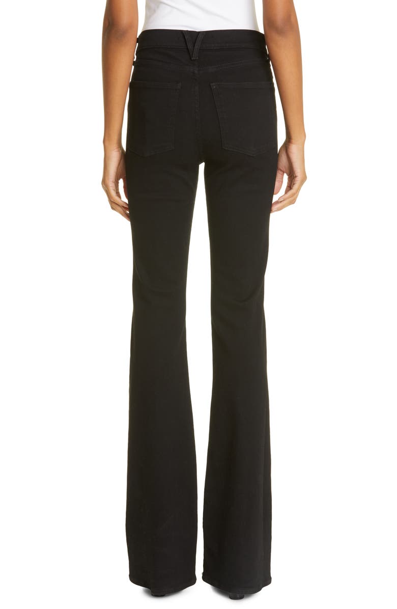 Veronica Beard Beverly High Waist Skinny Flare Leg Jeans, Alternate, color, Onyx
