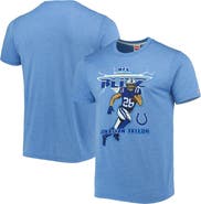 Homage Men's Homage Jonathan Taylor Heathered Royal Indianapolis Colts NFL Blitz Player Tri-Blend T-Shirt