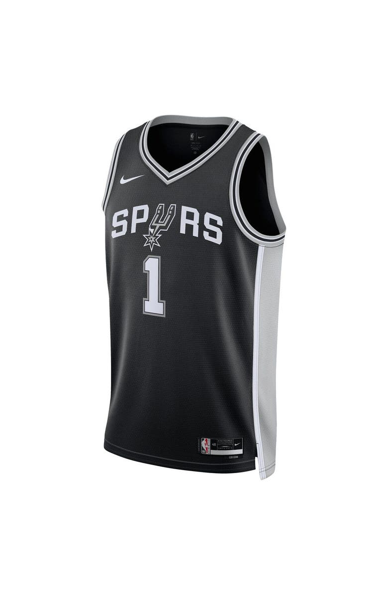 Nike Unisex Nike Victor Wembanyama Black San Antonio Spurs 2023 NBA Draft First Round Pick Swingman Jersey - Icon Edition, Alternate, color, Black