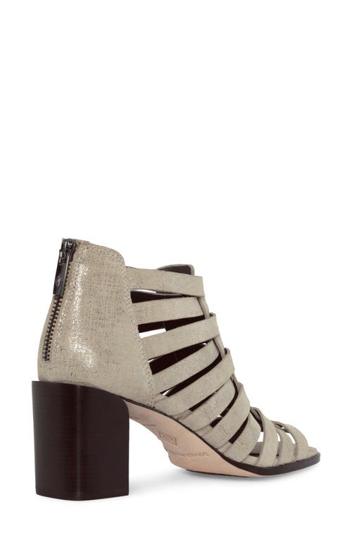 DONALD PLINER DONALD PLINER METALLIC BLOCK HEEL CAGE SANDAL 