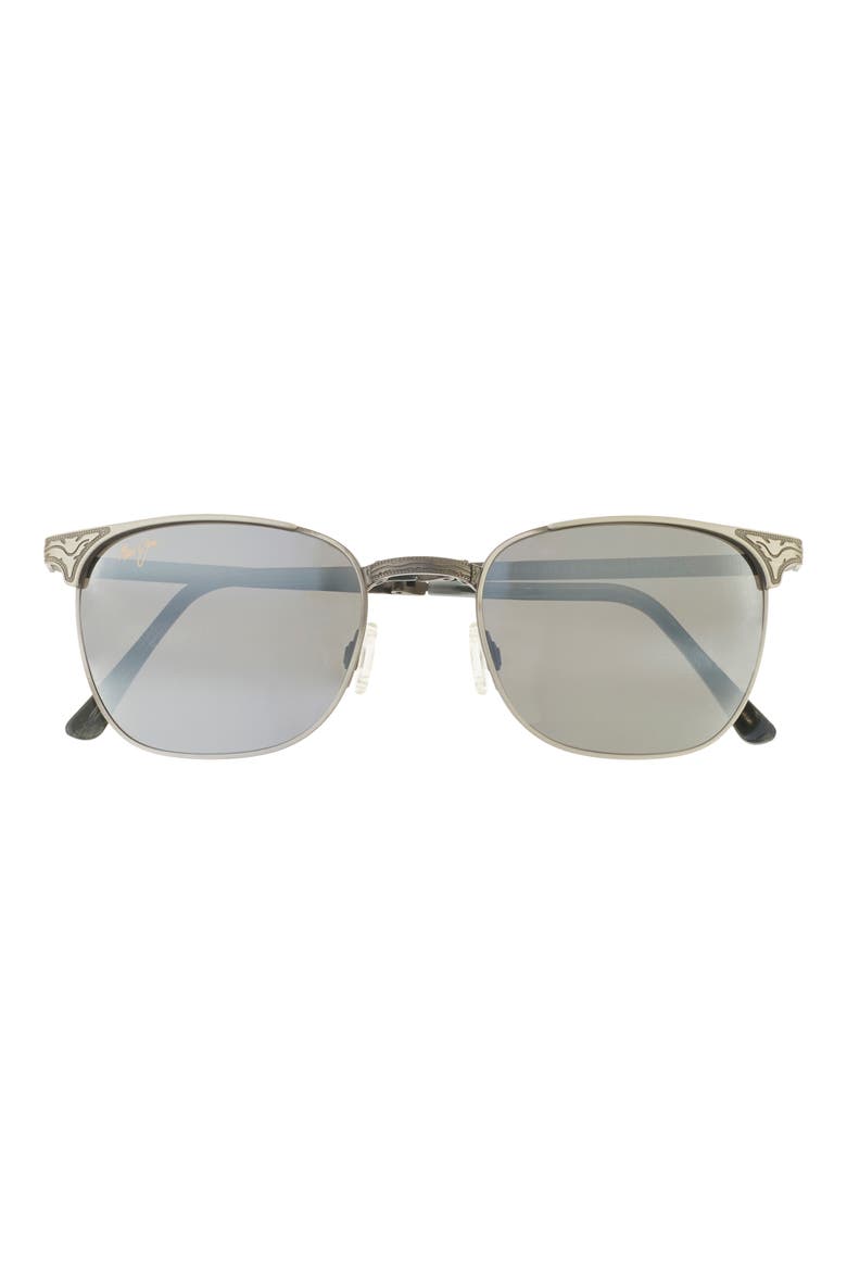 52mm Square Polarized Sunglasses, Main, color, PEWTER PEWTER GREY