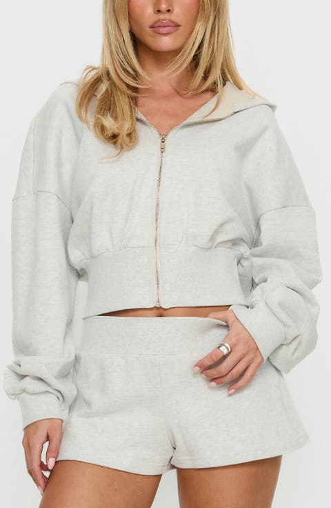 Daytime Blouson Crop Hoodie