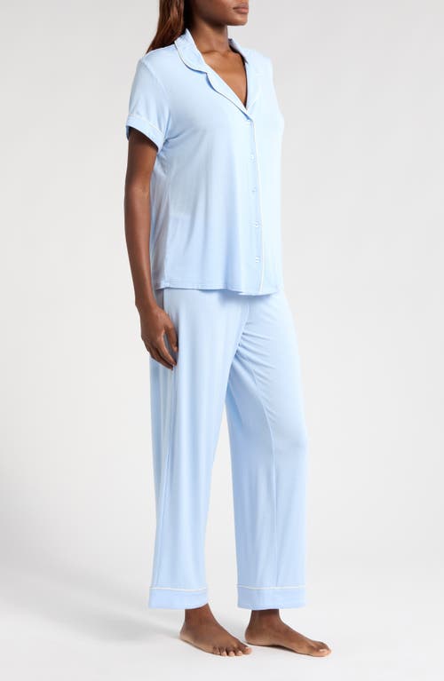 Nordstrom Moonlight Eco Crop Pajamas In Blue Windsurfer