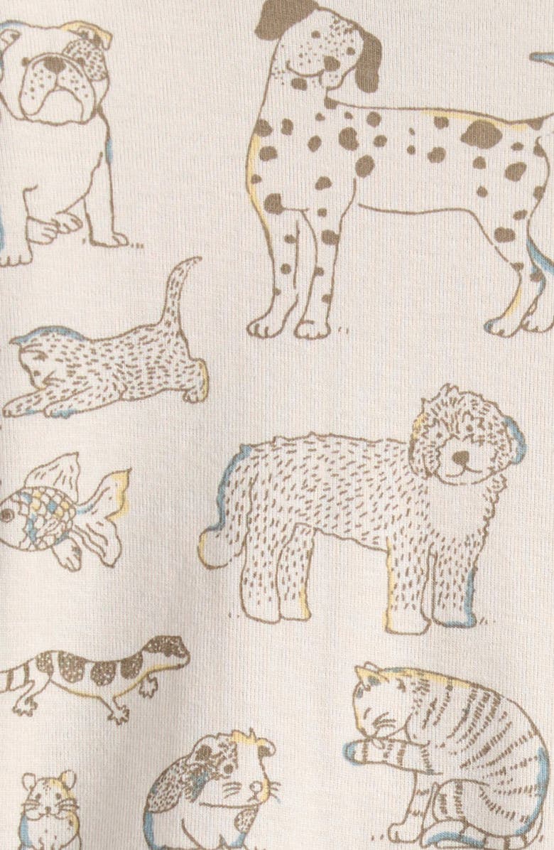 Little Planet Print Fitted Organic Cotton Two-Piece Pajamas, Alternate, color, Pets
