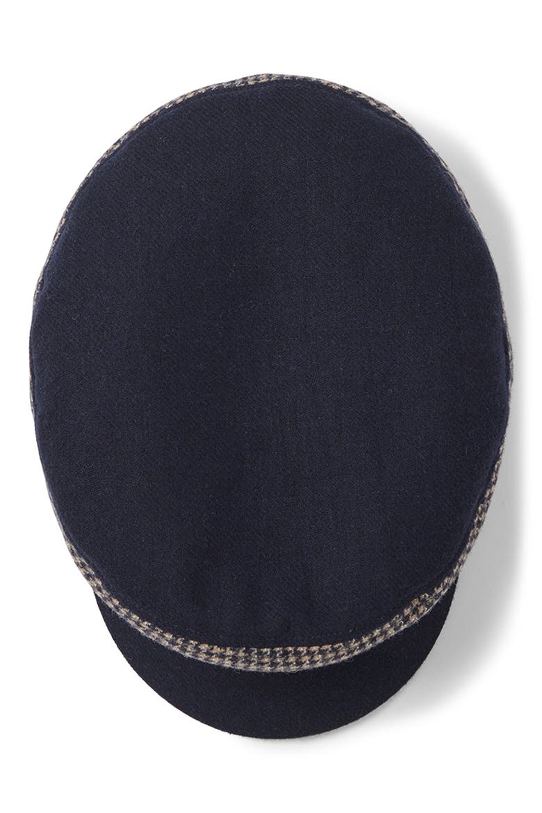 Houndstooth Check Fiddler Cap, Alternate, color, NAVY SAND HOUNDSTOOTH