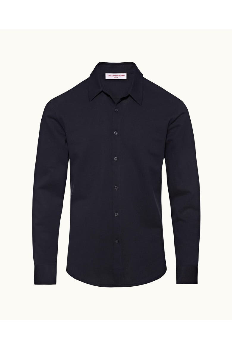 Giles Pique Classic Collar Cotton Pique Shirt, Alternate, color, NIGHT IRIS