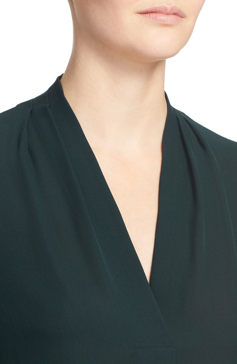 Theory 'Helona' V-Neck Silk Blouse, Alternate, color, 