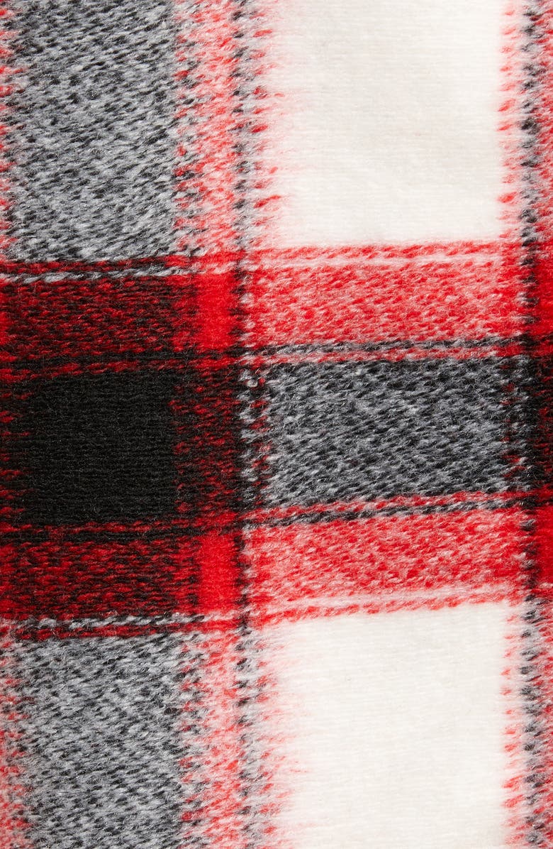 KENDALL + KYLIE Plaid Drop Shoulder Peacoat, Alternate, color, 