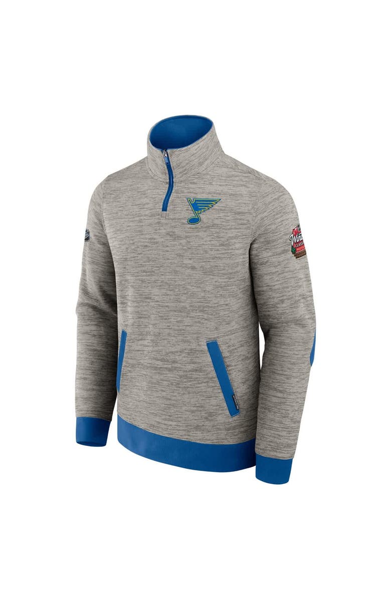 FANATICS Men's Fanatics  Gray St. Louis Blues 2025 NHL Winter Classic Authentic Pro Quarter-Zip Sweatshirt, Alternate, color, 