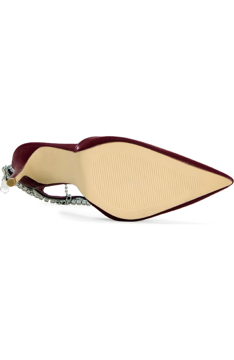 AZALEA WANG Rabrindra Ankle Strap Pointed Toe Pump, Alternate, color, Burgundy