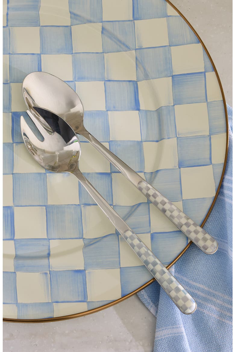 Sterling Check Bistro Salad Serving Set, Alternate, color, STERLING