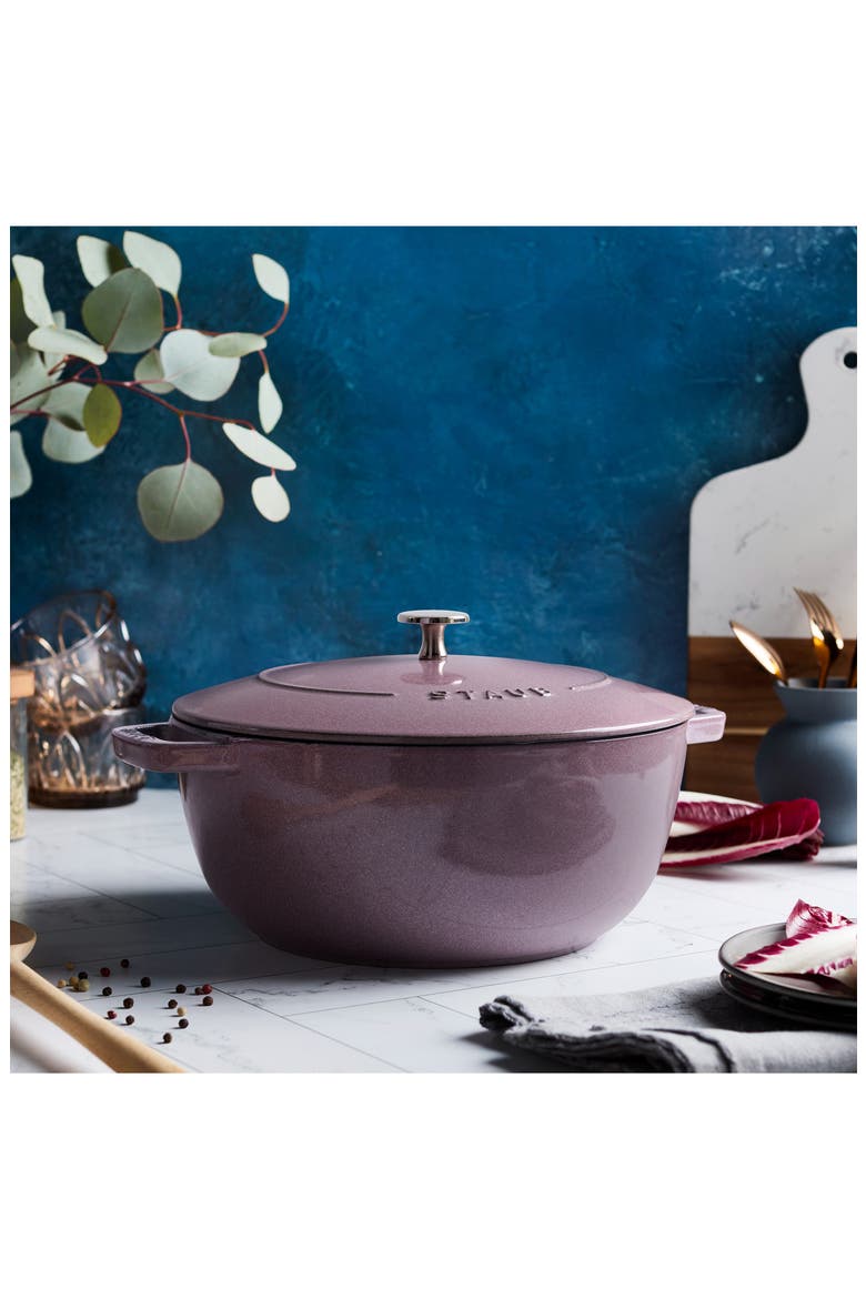 5-Quart Enameled Cast Iron Cocotte, Alternate, color, LILAC