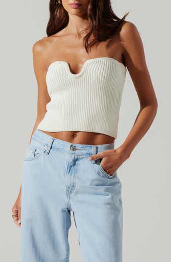 ASTR the Label Kailess Strapless Sweater