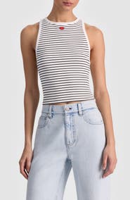 Alice + Olivia Allen Embroidered Tank