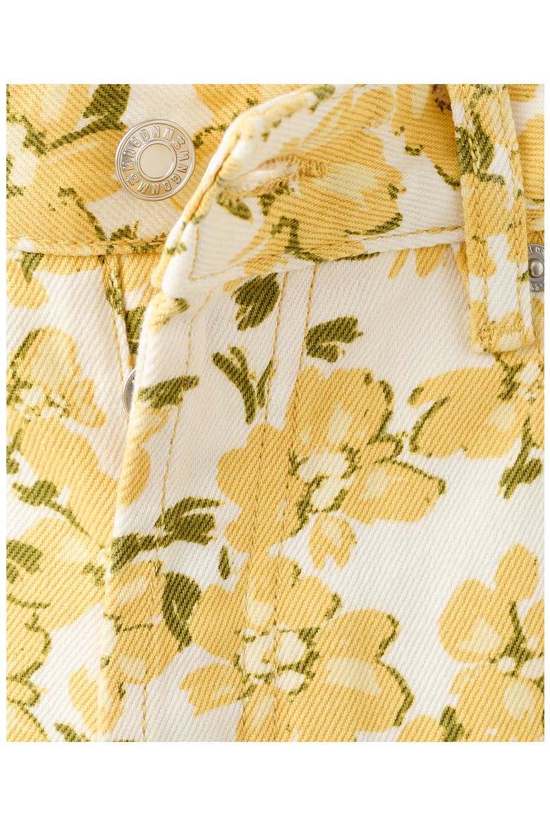 Floral Straight Leg Jeans, Alternate, color, YELLOW