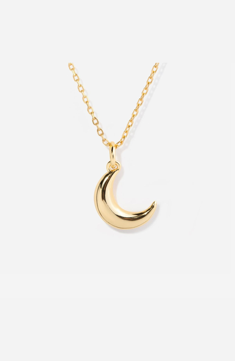Crescent Moon Charm Necklace