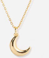 Little Sky Stone Crescent Moon Charm Necklace