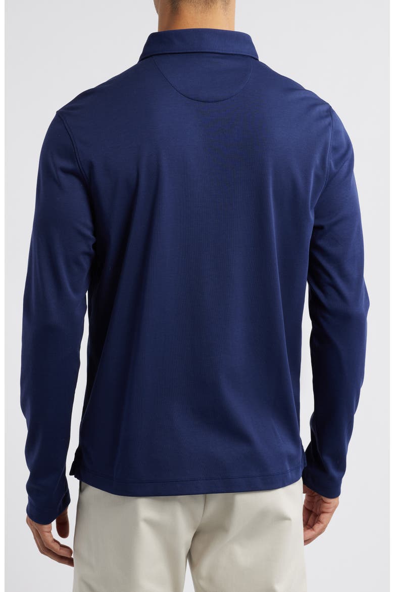 Damaschino Wrinkle Free Long Sleeve Polo, Alternate, color, NAVY