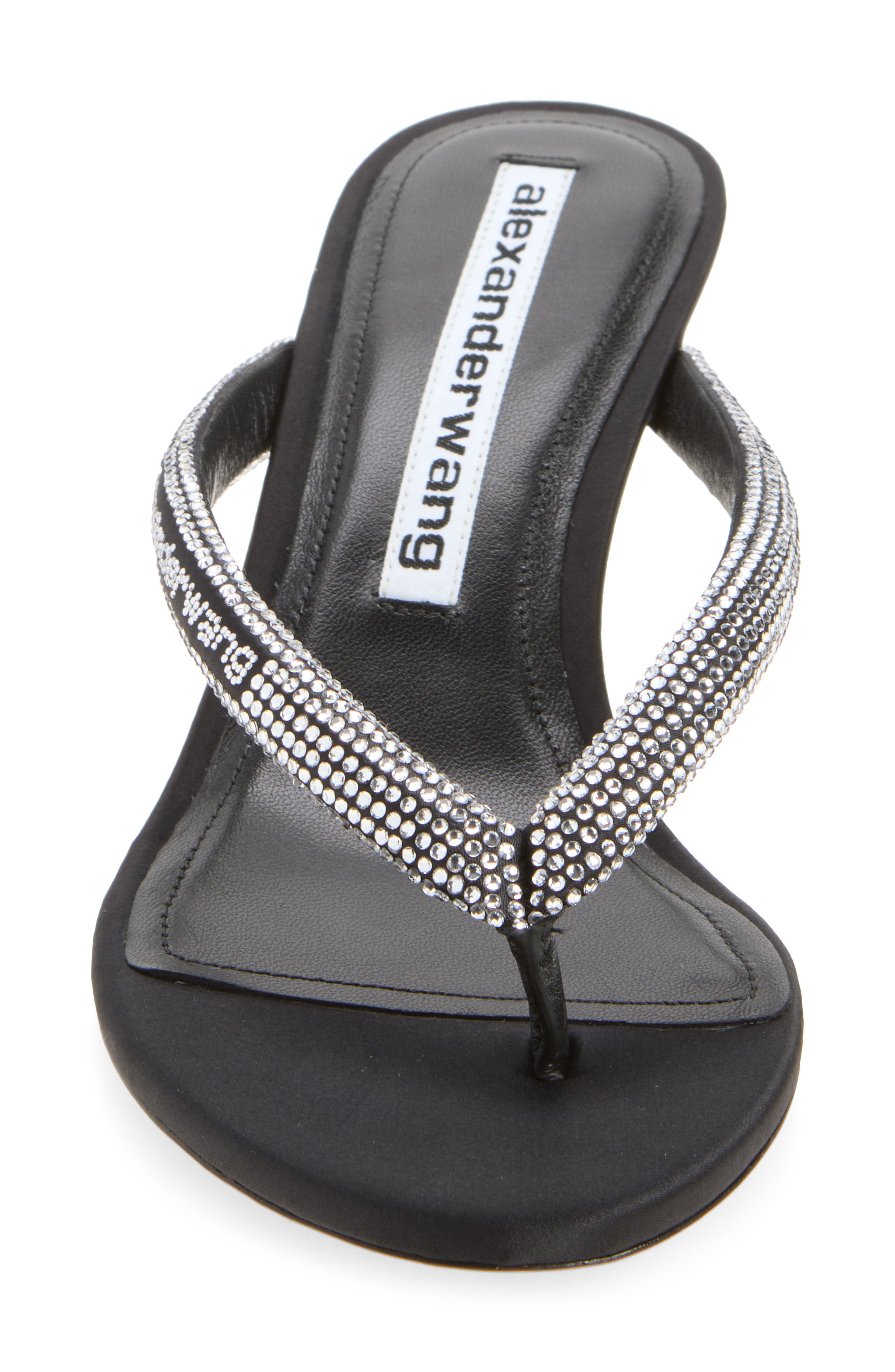 Courtney Thong Sandal, Alternate, color, BLACK/ SILVER