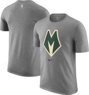 Nike Men's Nike  Heather Gray Milwaukee Bucks 2025/26 City Edition Remix Essential Logo T-Shirt