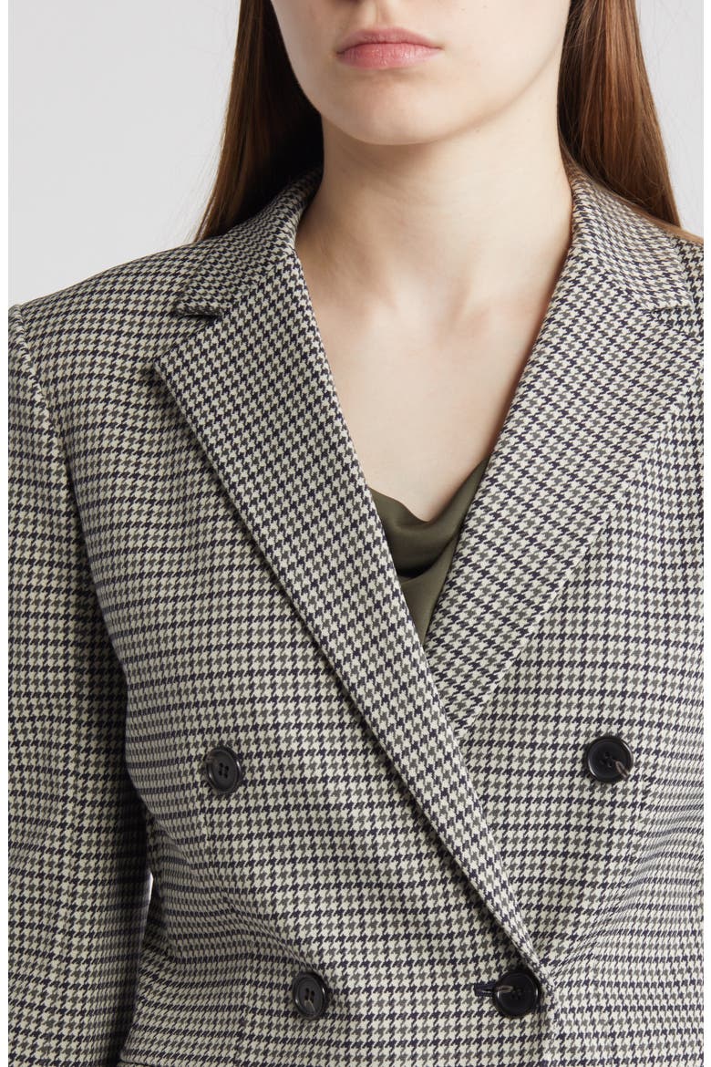 Houndstooth Double Breasted Blazer, Alternate, color, NAVY MULTI