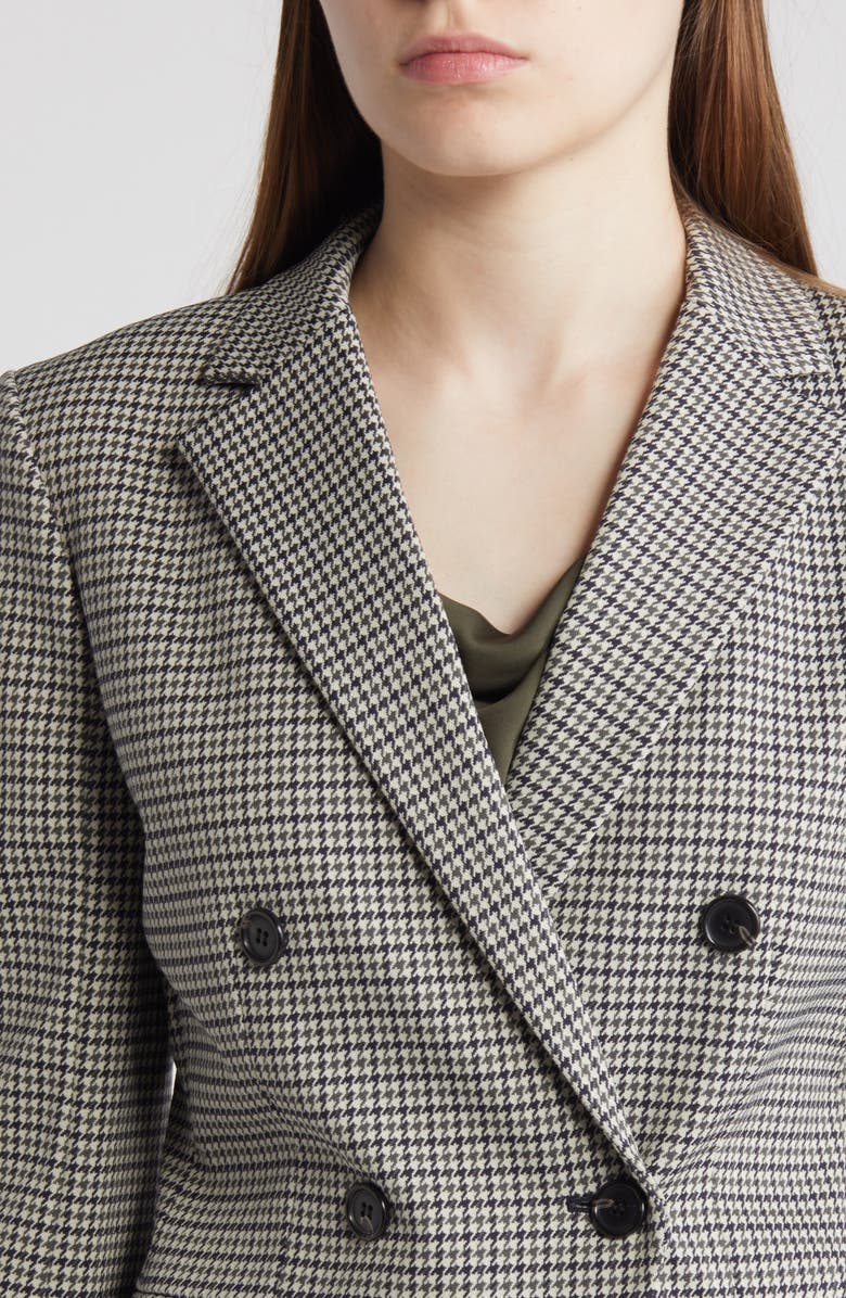 Theory Houndstooth Double Breasted Blazer, Alternate, color, Navy Multi
