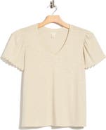 Caslon® Scallop Trim T-Shirt