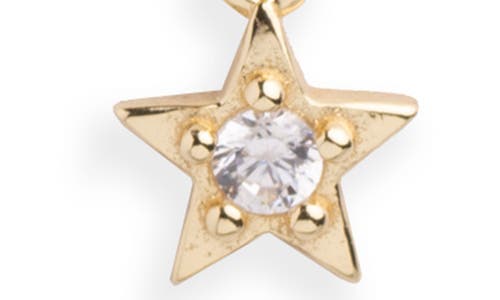 Argento Vivo Sterling Silver Star & Moon Charm Necklace In Gold