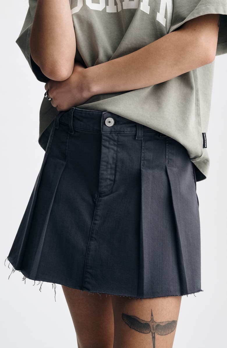 Brooklyn Industries Pleated Stretch Cotton Twill Skort, Alternate, color, Anthracite Colored T