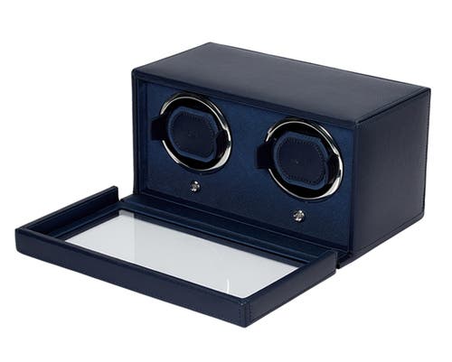 Wolf Cub Double Watch Winder With Cover In Navy