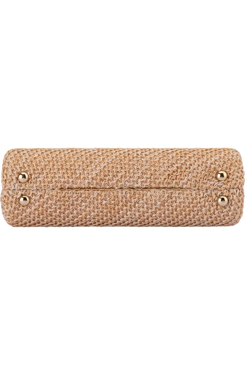 Olga Berg Birdie Woven Clutch, Alternate, color, Natural
