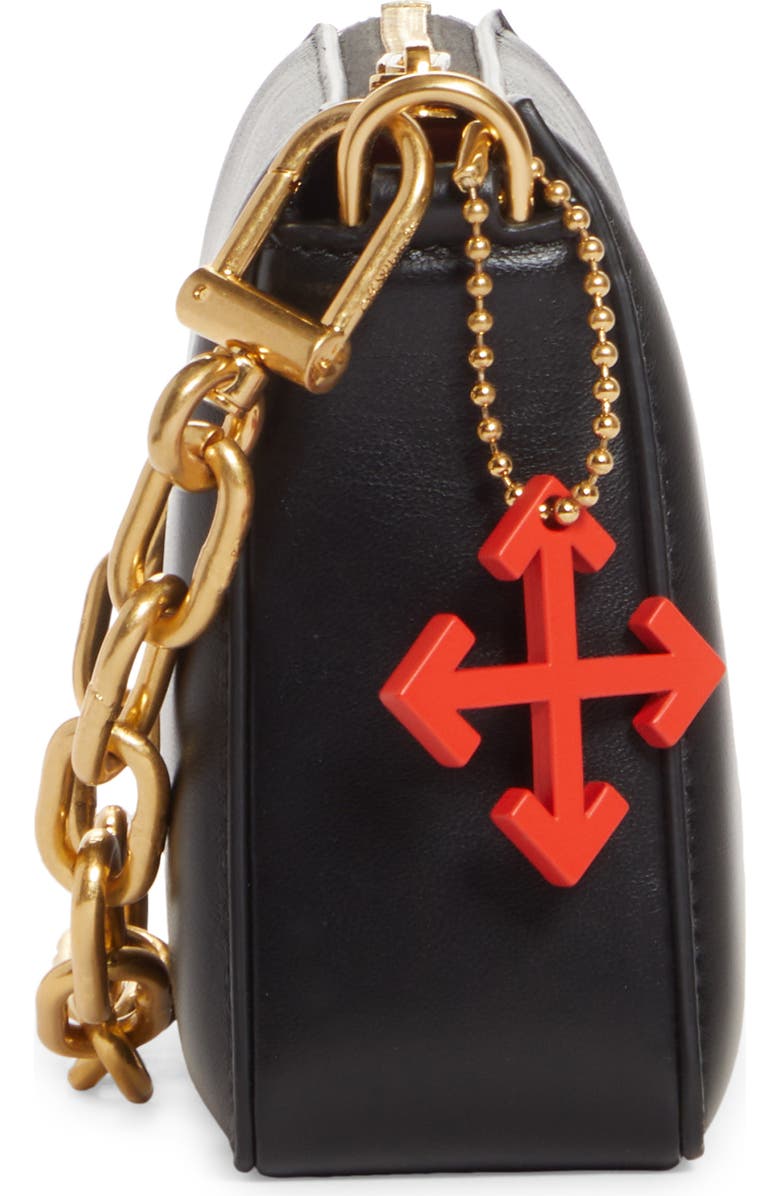 Off-White Burrow Leather Clutch, Alternate, color,