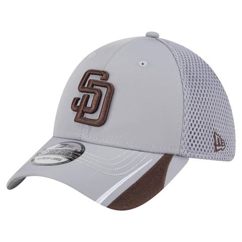Men's New Era  Gray San Diego Padres Linear 39THIRTY Flex-Fit Hat