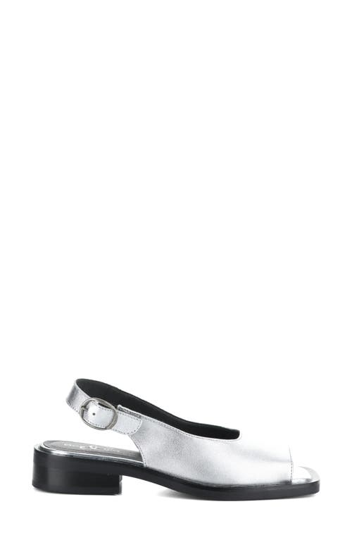Bos. & Co. Elena Slingback Flat In Silver