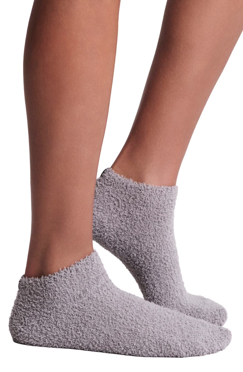 Barefoot Dreams<sup>®</sup> CozyChic<sup>®</sup> Heathered Stripe Ankle Socks, Alternate, color, Dove Gray Multi