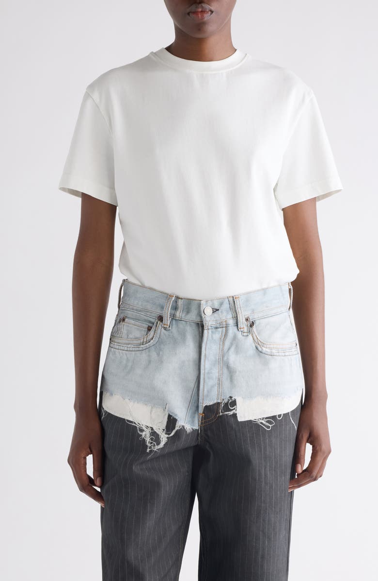 Acne Studios Gender Inclusive Cotton Crewneck T-Shirt, Main, color, Ice White