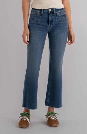 Kelsey Raw Hem Ankle Flare Jeans