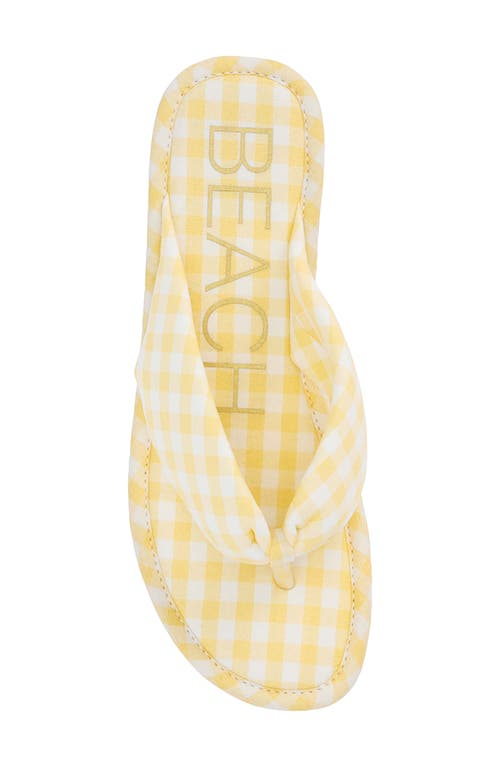 Beach By Matisse Gidget Flip Flop In Yellow Gingham