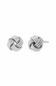 Frankie & Zoe Swirl Love Knot Stud Earrings