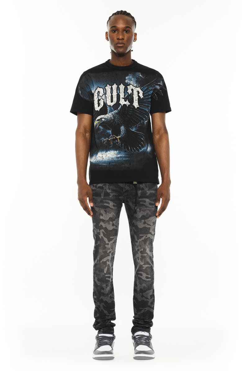 Cult of Individuality Punk 601 Super Skinny Jeans, Alternate, color, Camo