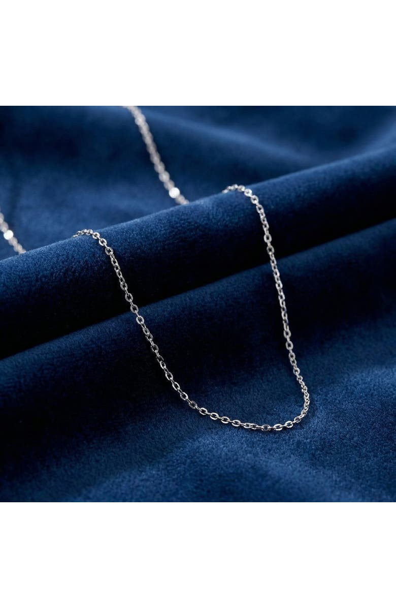 Bliss Diamond 14k Gold 0.7-mm Round Cable Chain, Alternate, color, 14K White Gold