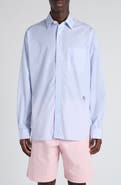 Bottega Veneta Stripe Cotton Poplin Button-Up Shirt