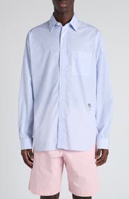 Bottega Veneta Stripe Cotton Poplin Button-Up Shirt