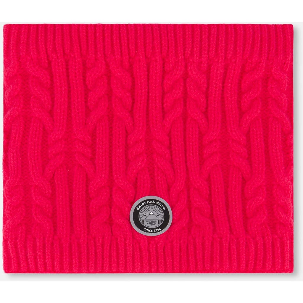 Deux Par Deux Lined Winter Neckwarmer In Red