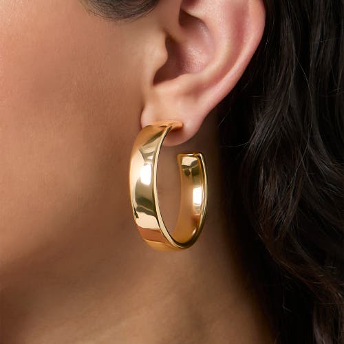 Jessica Simpson Textured Half Hoop Earrings In Gold