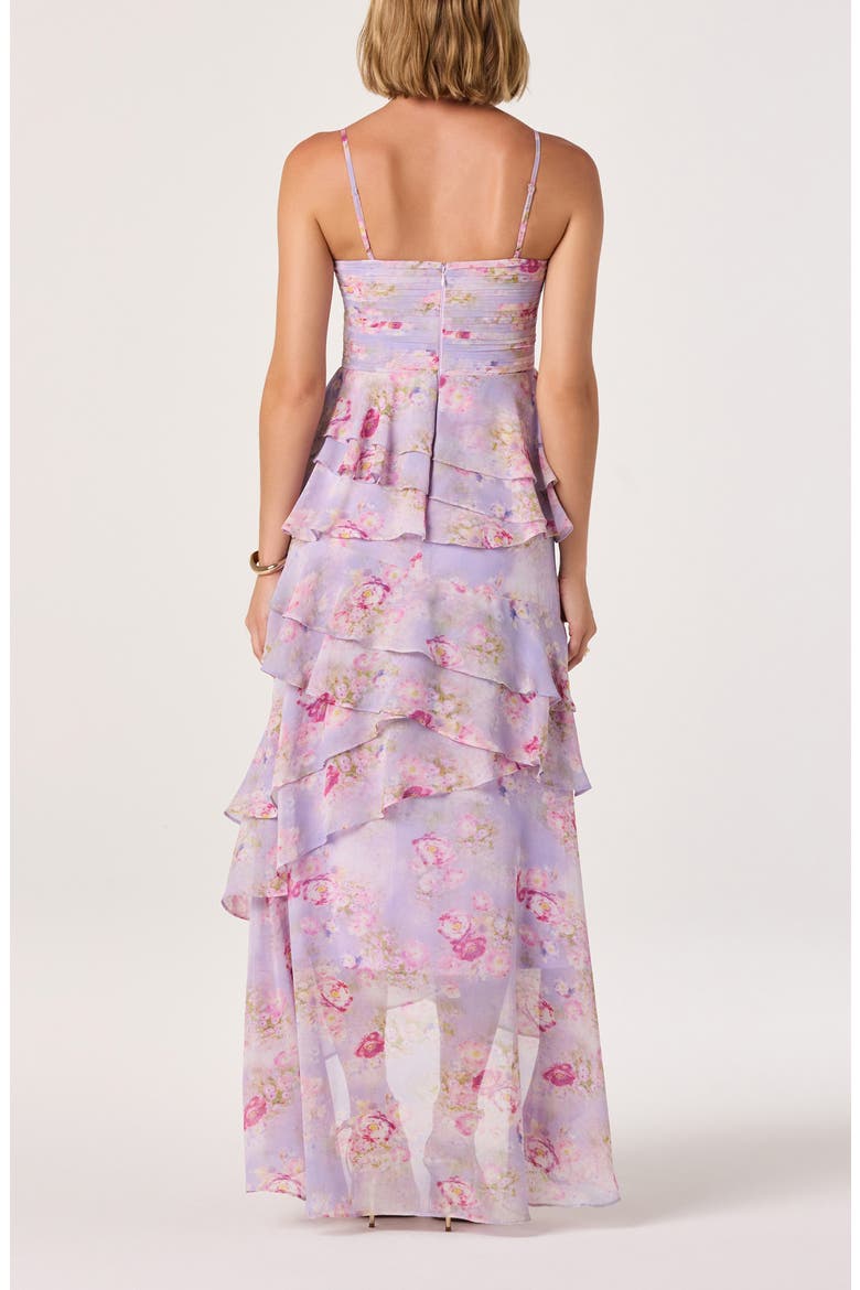 Coline Floral High-Low Dress, Alternate, color, LILAC FLORAL