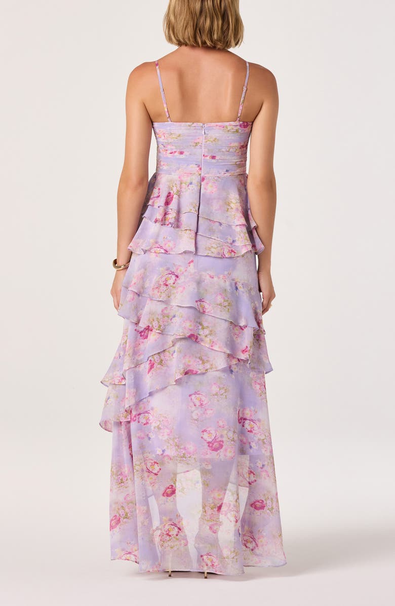 ASTR the Label Coline Floral High-Low Dress, Alternate, color, Lilac Floral