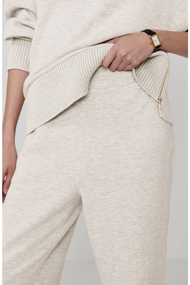 The Classic Cuff Jogger Pants, Alternate, color, IVORY MARL