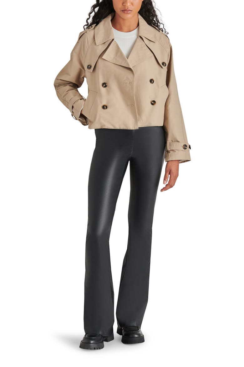 Sirus Crop Trench Coat, Alternate, color, KHAKI